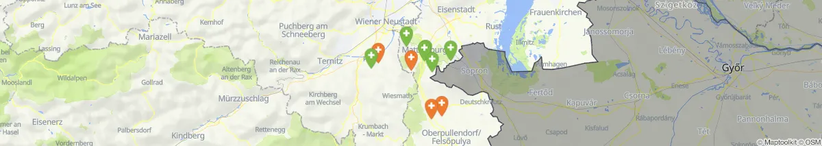 Kartenansicht für Apotheken-Notdienste in der Nähe von Sieggraben (Gemeinde, Burgenland) (116)